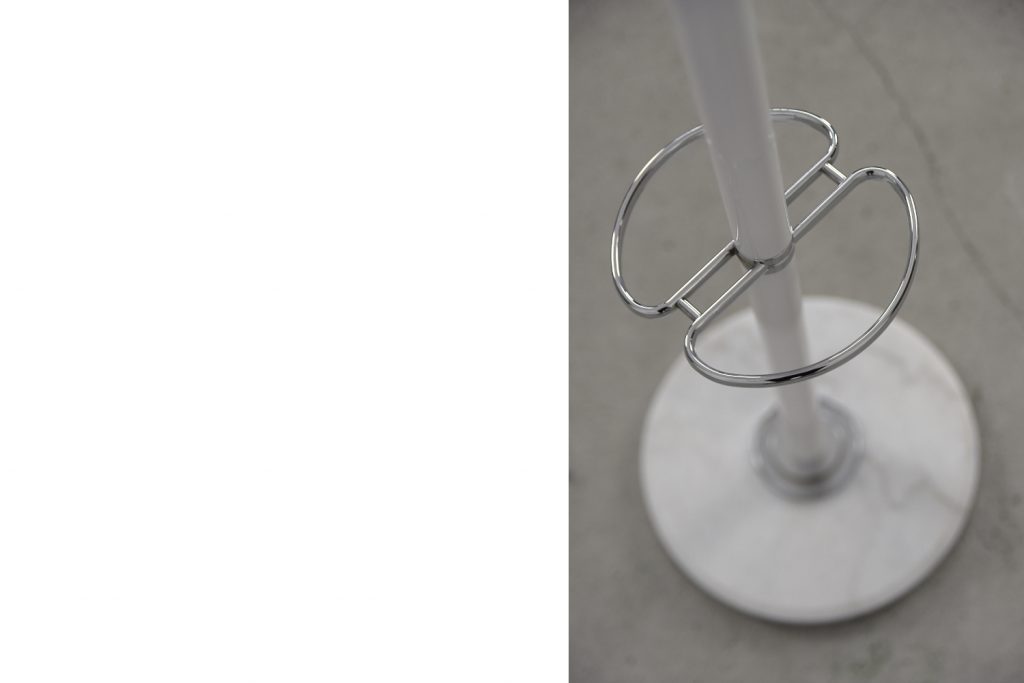 Mid-Century Modern White Floor Coat Rack, 1990s