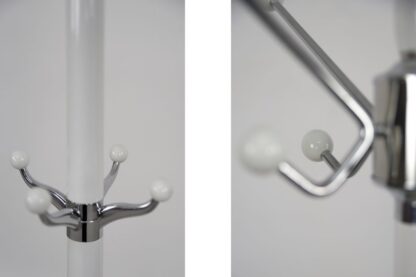 Mid-Century Modern White Floor Coat Rack, 1990s - Image 4