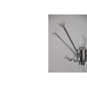Mid-Century Modern White Floor Coat Rack, 1990s