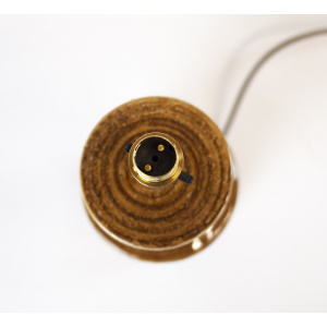 Italian Orange And Brown Ceramic Table Lamp By Aldo Londi For Bitossi, 1960s