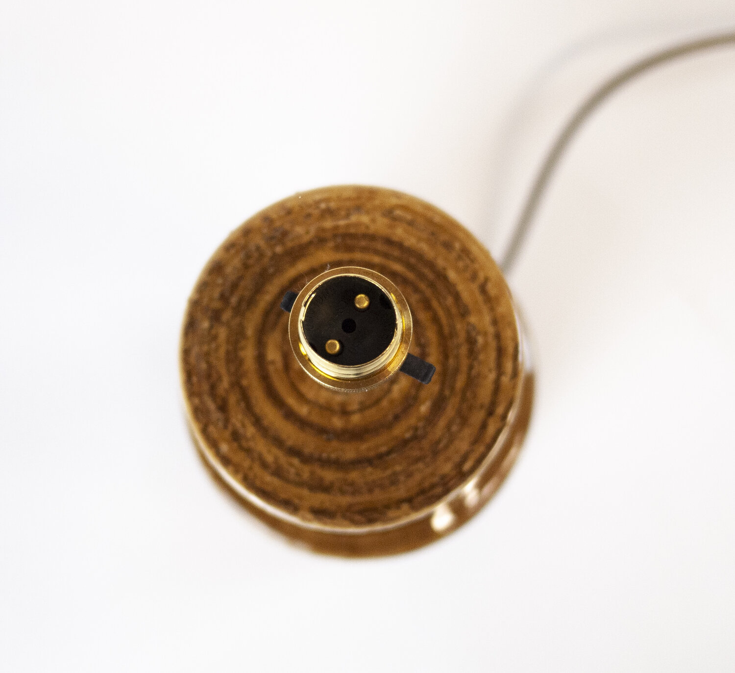 Italian Orange And Brown Ceramic Table Lamp By Aldo Londi For Bitossi, 1960s