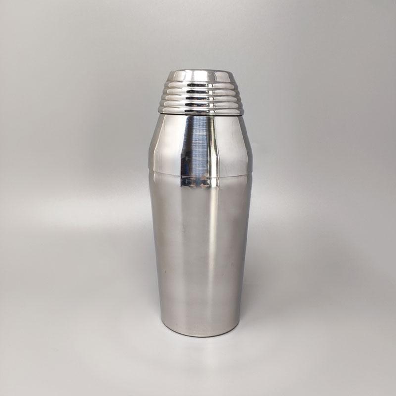 1970s Cocktail Shaker By Guy Degrenne In Stainless Steel Made in France