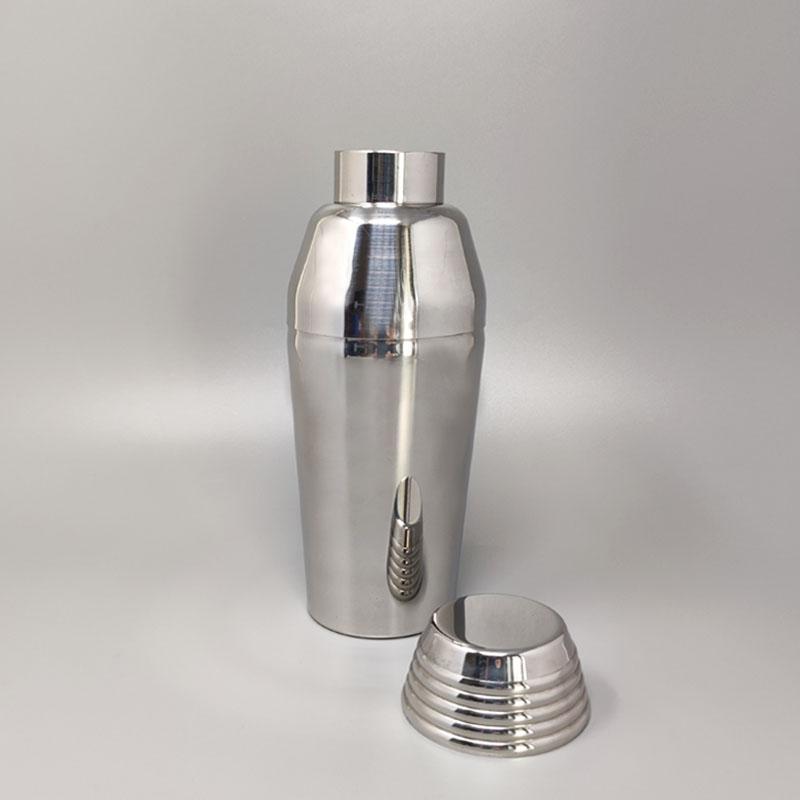 1970s Cocktail Shaker By Guy Degrenne In Stainless Steel Made in France