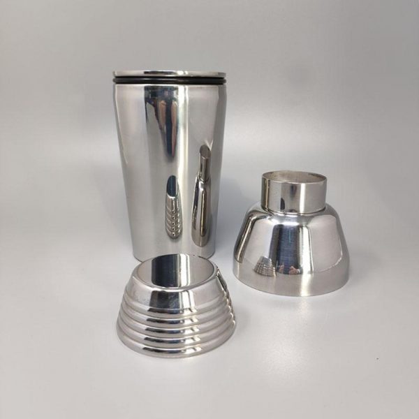 1970s Cocktail Shaker By Guy Degrenne In Stainless Steel Made in France - Image 4