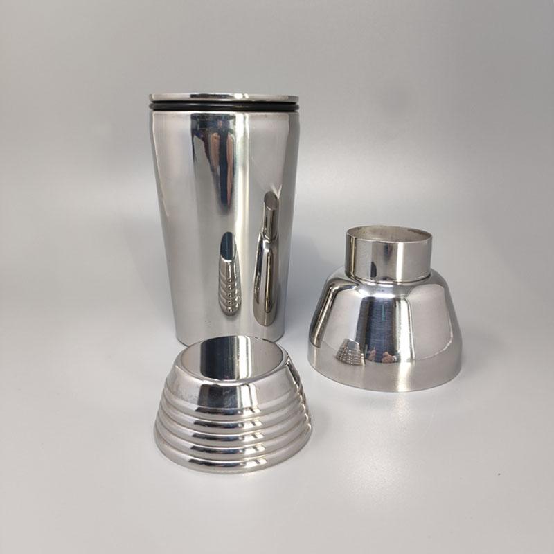 1970s Cocktail Shaker By Guy Degrenne In Stainless Steel Made in France