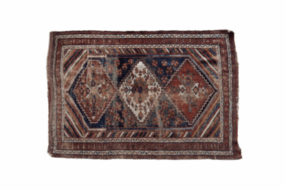 Antique Middle Eastern Hand-Woven Shiraz Rug, 1890s