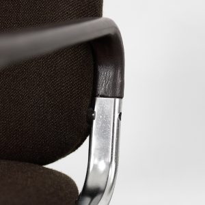 Mid-Century Modern Vintage Brown Aluminum German Chairs by Mauser, 1970s, Set of 2