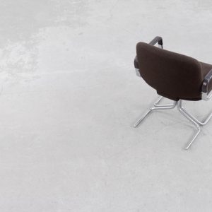 Mid-Century Modern Vintage Brown Aluminum German Chairs by Mauser, 1970s, Set of 2