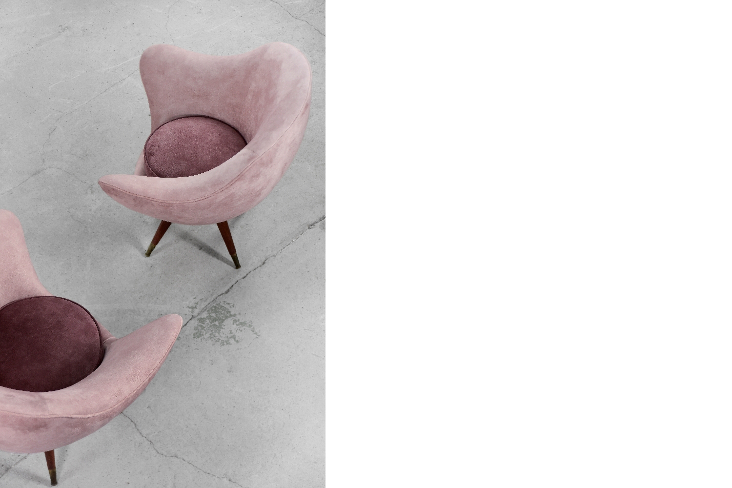 Rare Mid-Century Modern Space Age Velour Lounge Set from Paged, 1972, Set of 3