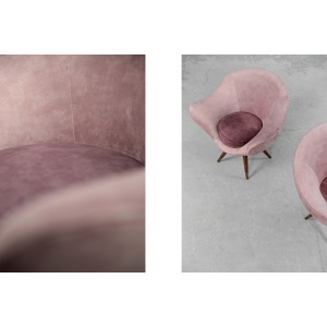 Rare Mid-Century Modern Space Age Velour Lounge Set from Paged, 1972, Set of 3