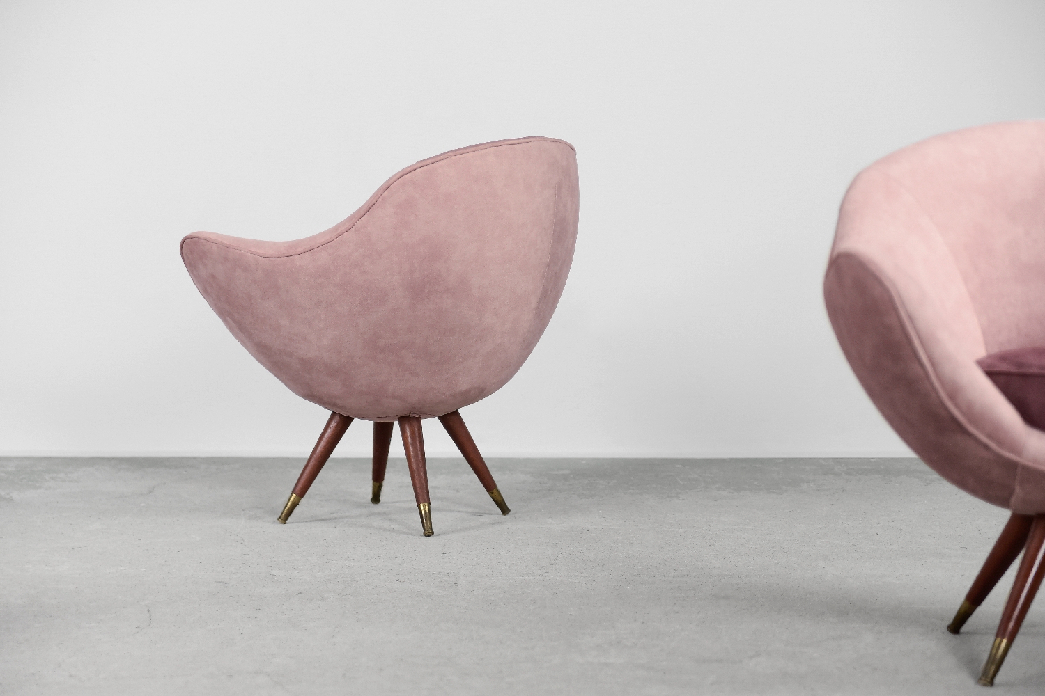 Rare Mid-Century Modern Space Age Velour Lounge Set from Paged, 1972, Set of 3