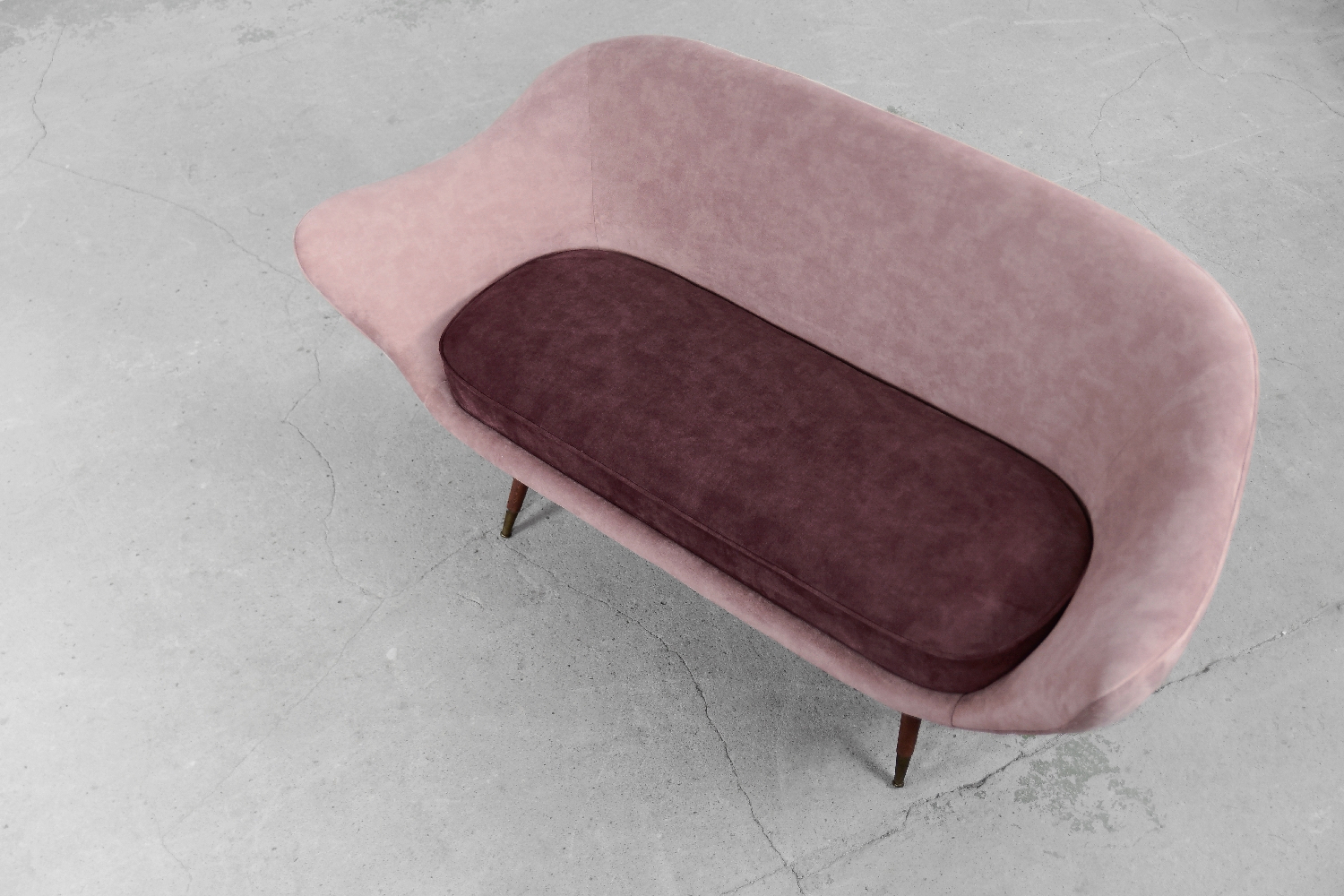 Rare Mid-Century Modern Space Age Velour Lounge Set from Paged, 1972, Set of 3