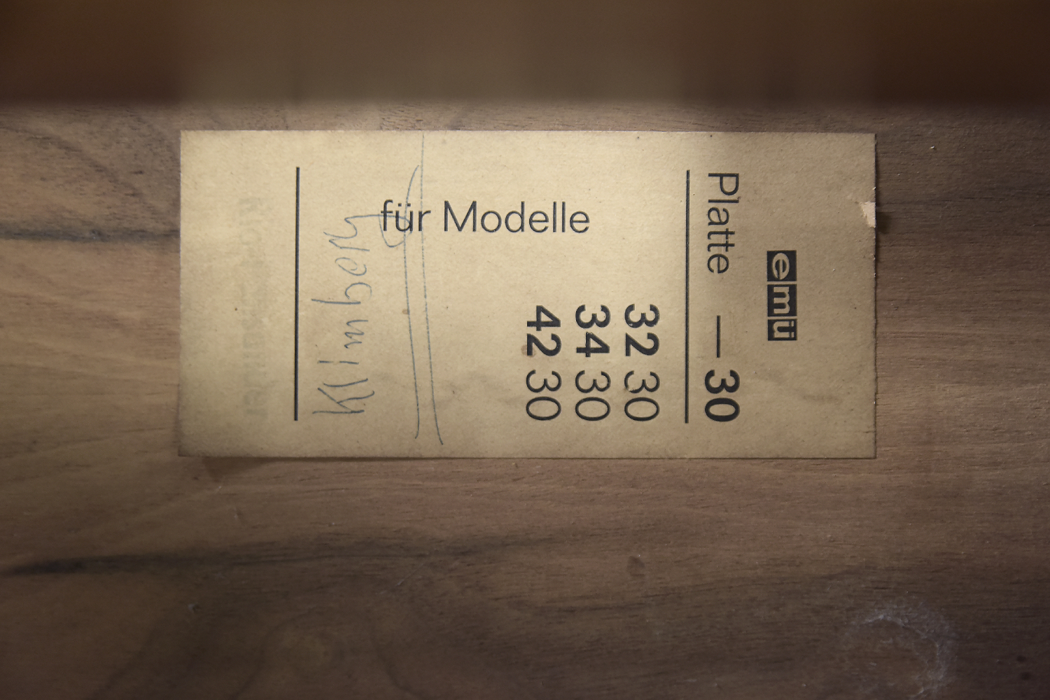German Rosewood Adjustable Table from E.M.Ü, 1960s