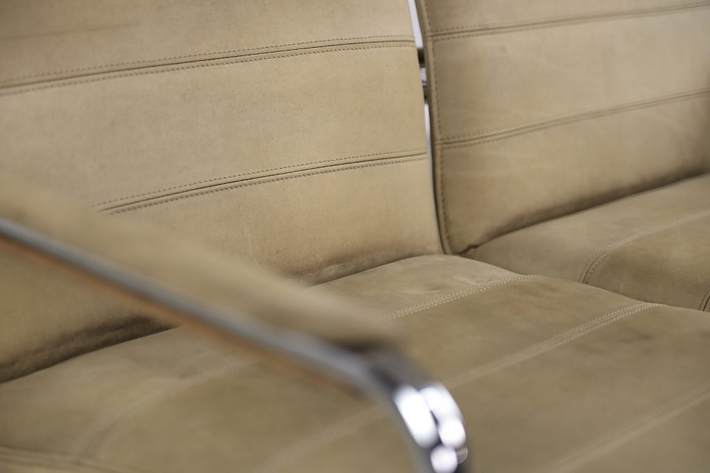 Vintage 2-seater Tubular Steel Leather Sofa, 1960s