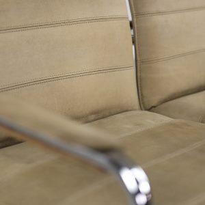 Vintage 2-seater Tubular Steel Leather Sofa, 1960s