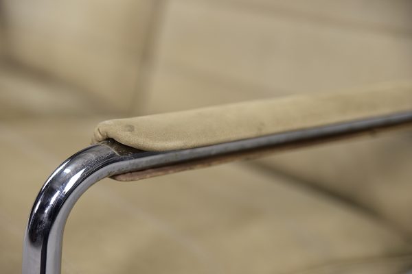 Vintage 2-seater Tubular Steel Leather Sofa, 1960s - Image 4