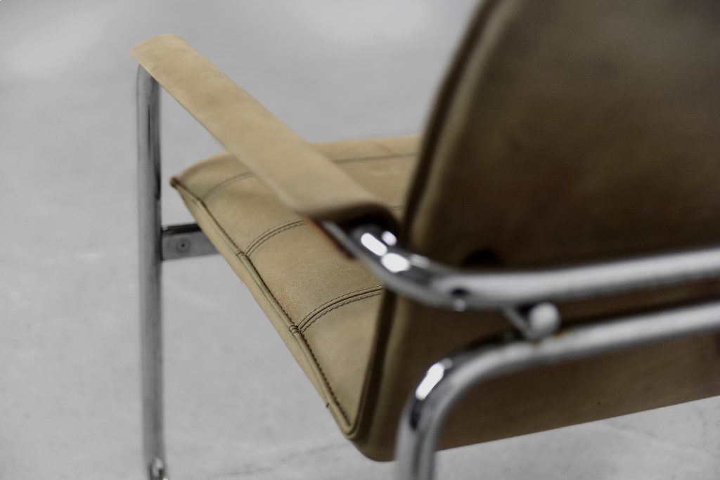 Vintage 2-seater Tubular Steel Leather Sofa, 1960s