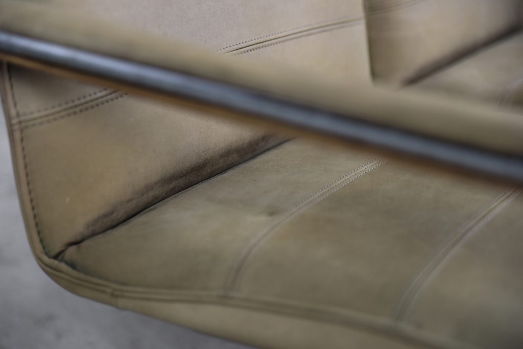 Vintage 2-seater Tubular Steel Leather Sofa, 1960s