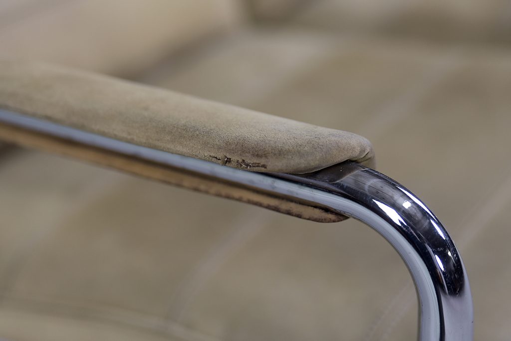 Vintage 2-seater Tubular Steel Leather Sofa, 1960s