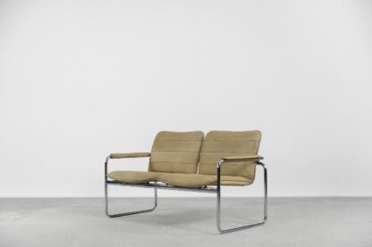 Vintage 2-seater Tubular Steel Leather Sofa, 1960s - Image 8