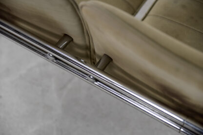Vintage 2-seater Tubular Steel Leather Sofa, 1960s - Image 11