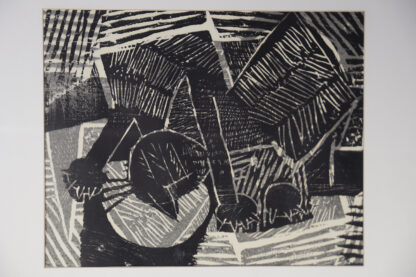 Vintage Modern Graphic by Vide Jansson, Träsnitt, 1960s - Image 3