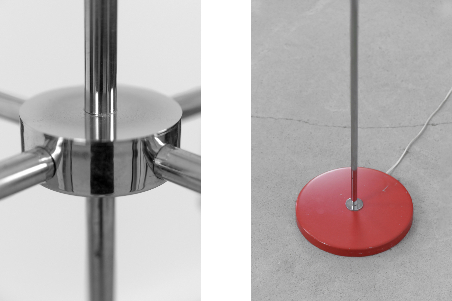 Mid-Century Modern Vintage Space Age Chrome Floor Lamp, 1960s