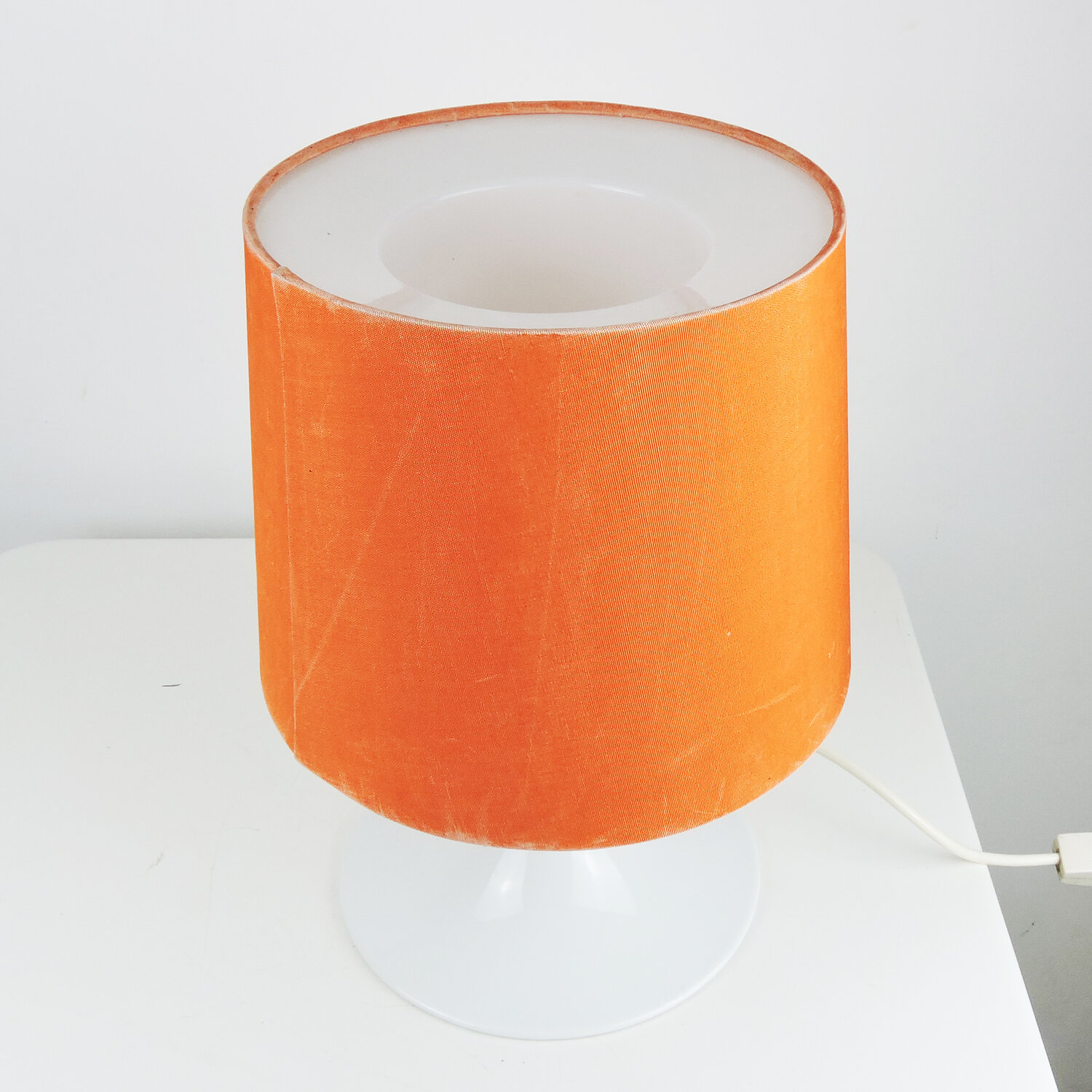 Earthenware Orange And White Table Lamp By Rosenthal, 1970s