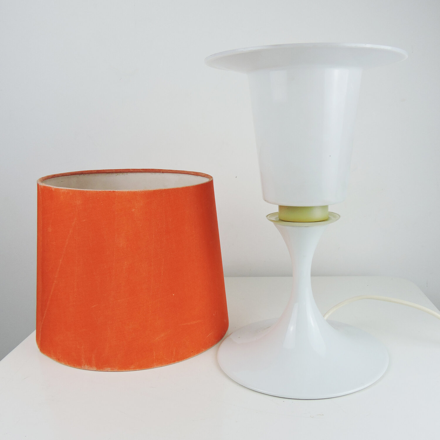 Earthenware Orange And White Table Lamp By Rosenthal, 1970s
