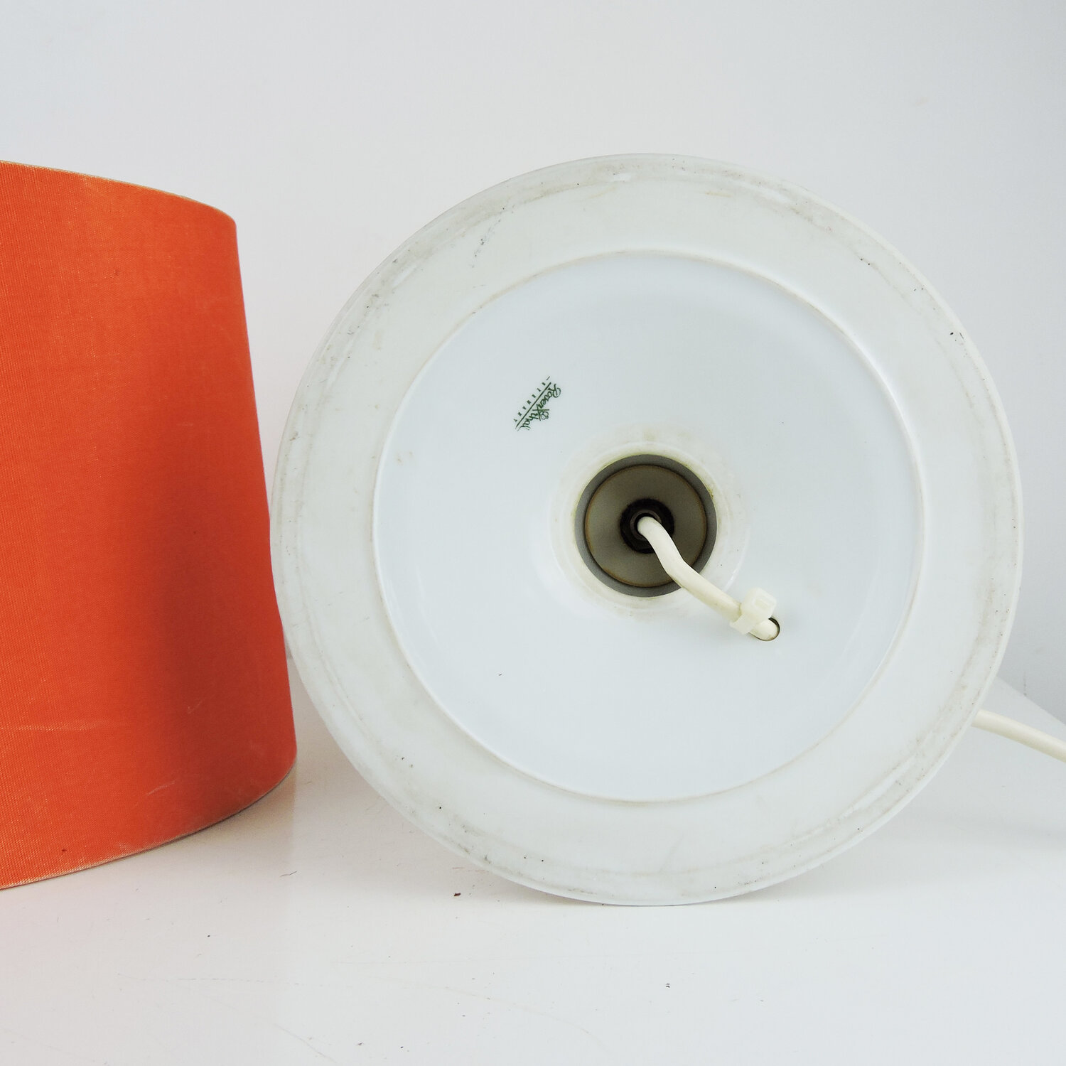 Earthenware Orange And White Table Lamp By Rosenthal, 1970s