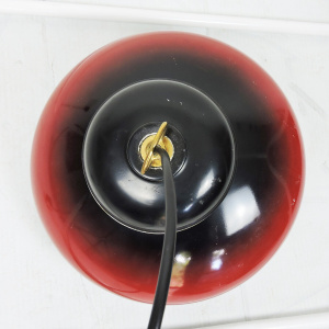 Red And Gold Space Age Pendant Lamps, 1960s, Set Of 2
