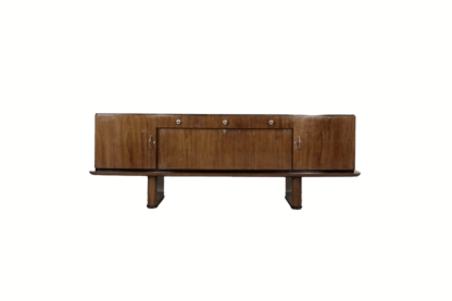 Large French Art Deco Walnut Buffet, 1920s
