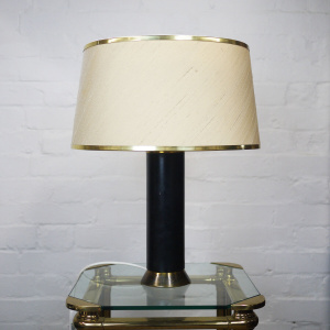 Mid-Century Black And Gold Table Lamp, 1950s