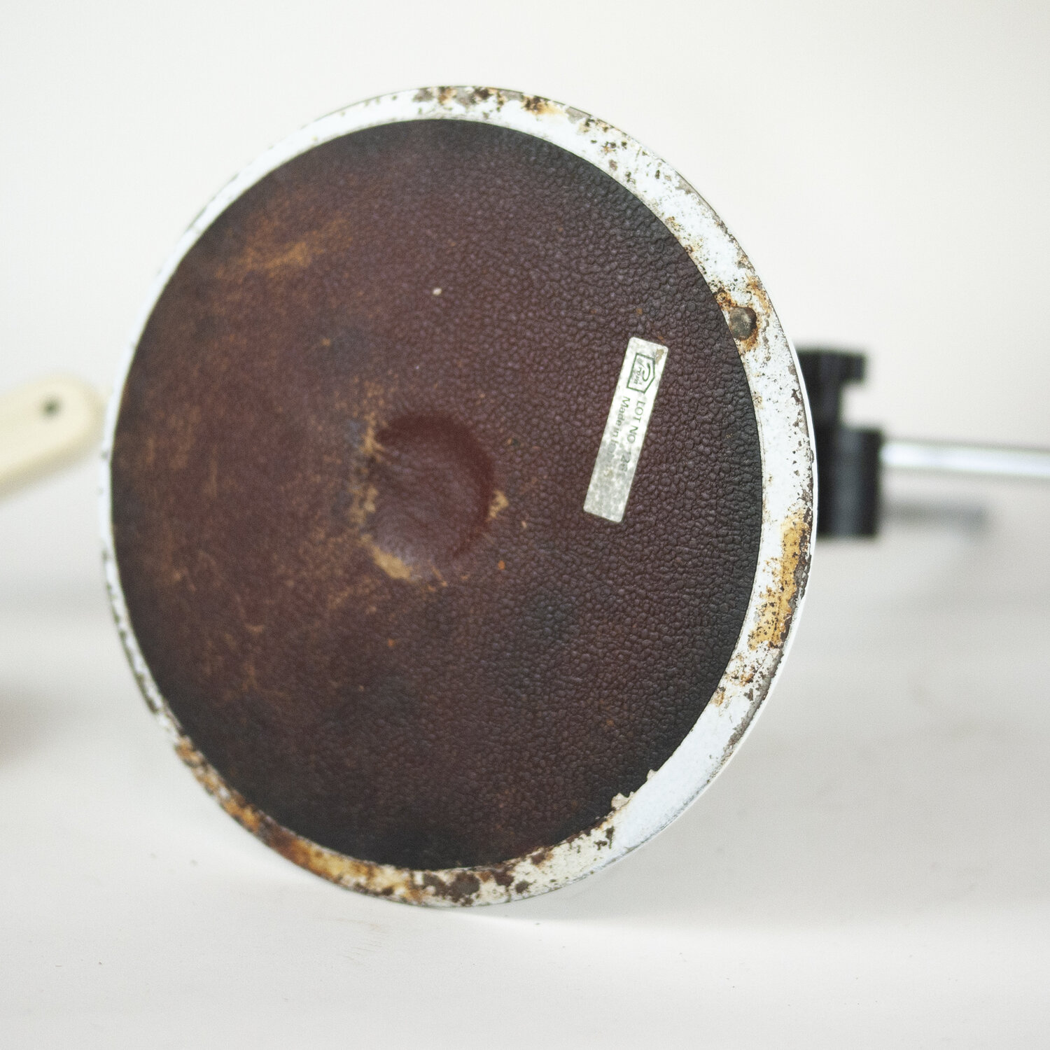 Vintage Italian White Aluminium Desk Lamp By Prova, 1960s