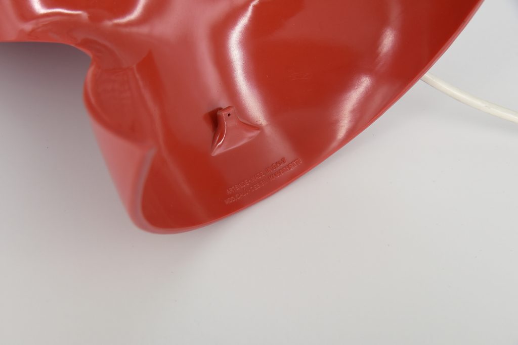 Vintage Red Dalù Table Lamp by Vico Magistretti for Artemide, 1960s