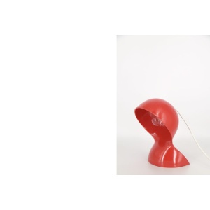 Vintage Red Dalù Table Lamp by Vico Magistretti for Artemide, 1960s