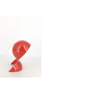 Vintage Red Dalù Table Lamp by Vico Magistretti for Artemide, 1960s