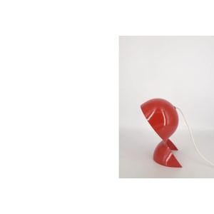 Vintage Red Dalù Table Lamp by Vico Magistretti for Artemide, 1960s