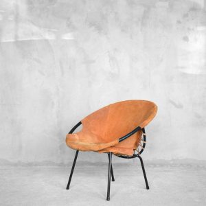 Mid-Century Circle Balloon Chair by Lusch Erzeugnis for Lusch & Co, 1960s