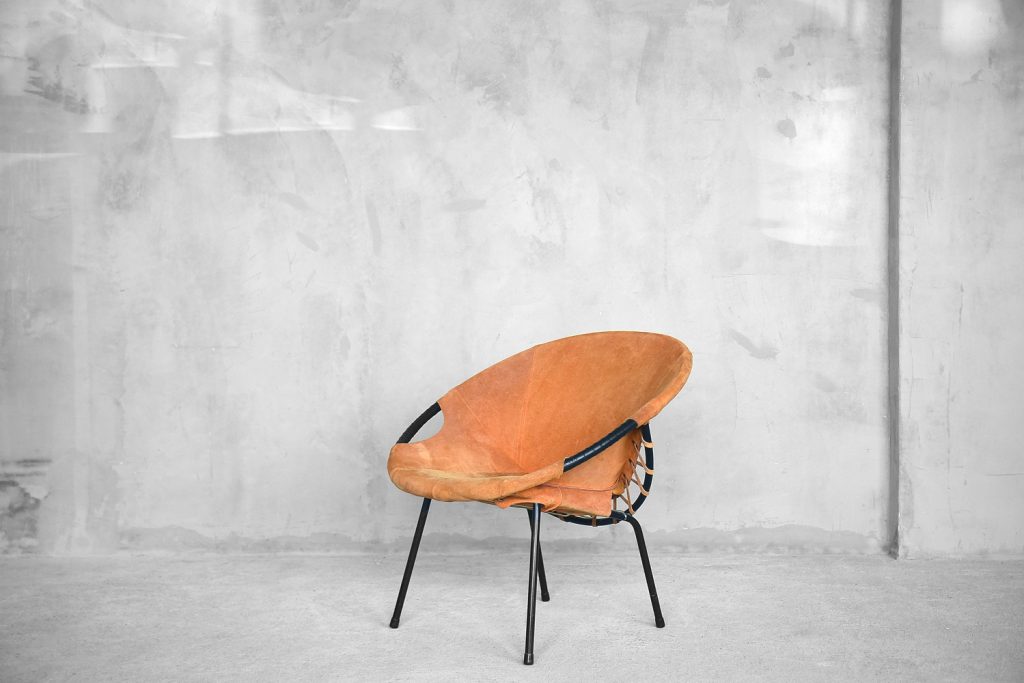 Mid-Century Circle Balloon Chair by Lusch Erzeugnis for Lusch & Co, 1960s
