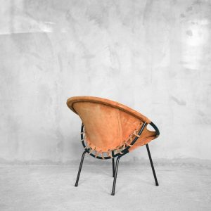 Mid-Century Circle Balloon Chair by Lusch Erzeugnis for Lusch & Co, 1960s