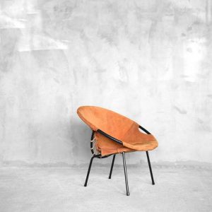 Mid-Century Circle Balloon Chair by Lusch Erzeugnis for Lusch & Co, 1960s