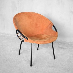 Mid-Century Circle Balloon Chair by Lusch Erzeugnis for Lusch & Co, 1960s