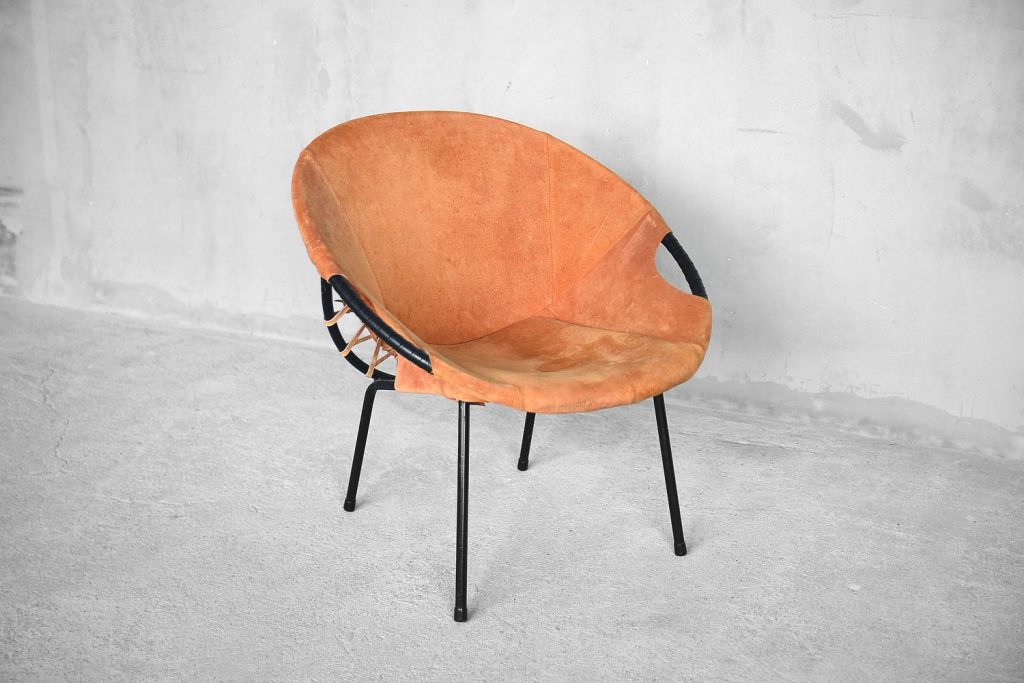 Mid-Century Circle Balloon Chair by Lusch Erzeugnis for Lusch & Co, 1960s