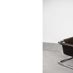 Vintage Bauhaus Tubular Metal & Leather Sofa, 1950s
