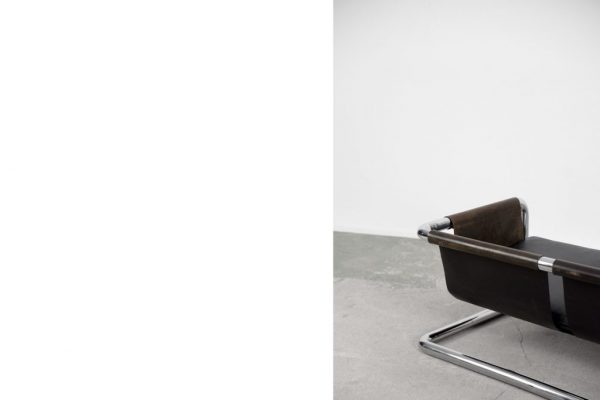 Vintage Bauhaus Tubular Metal & Leather Sofa, 1950s - Image 11