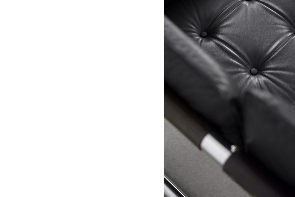 Vintage Bauhaus Tubular Metal & Leather Sofa, 1950s