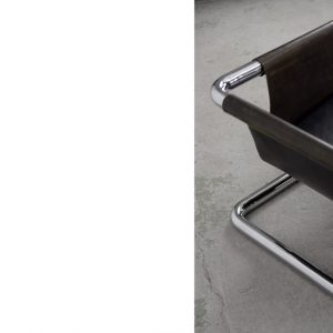 Vintage Bauhaus Tubular Metal & Leather Sofa, 1950s