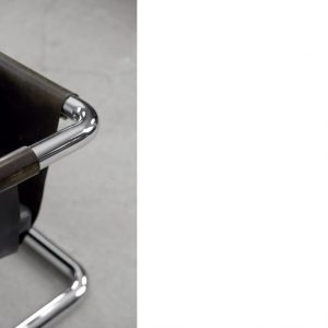 Vintage Bauhaus Tubular Metal & Leather Sofa, 1950s