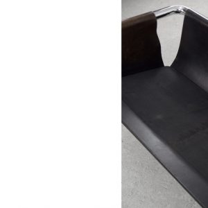 Vintage Bauhaus Tubular Metal & Leather Sofa, 1950s